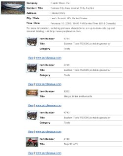 NAA auction calendar