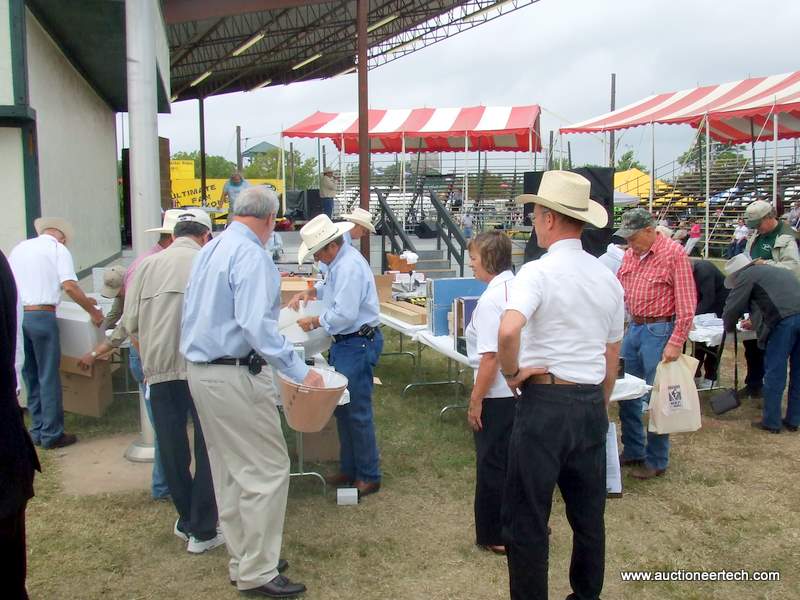 Milling around the merchandise at 1:30pm